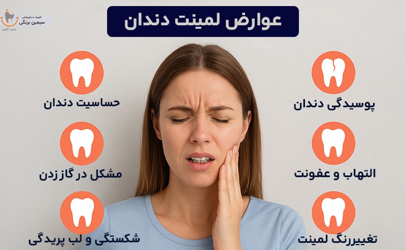عوارض لمینت دندان