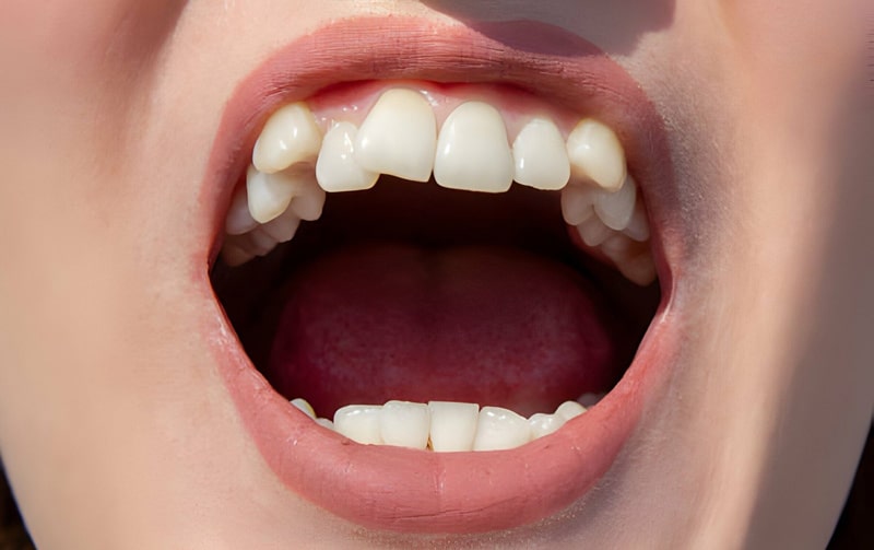 کامپوزیت دندان کج